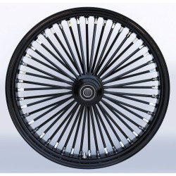PartzBiz HD MW37-730 - Ultima 37-730 Black Fat King 48 Spoke Front Wheel w/ Billet Hub 18 x 8.5 Single PartzBiz HD MW37-730 - Ultima 37-730 Black Fat King 48 Spoke Front Wheel w/ Billet Hub 18 x 8.5 Single