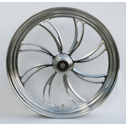 PartzBiz HD MW37-811 - Ultima 37-811 Polished CNC Vortex Front Motorcycle Wheel 18"x3.5" Dual Rotor custom chopper motorcycle bike upgrade best replacement rim style PartzBiz HD MW37-811 - Ultima 37-811 Polished CNC Vortex Front Motorcycle Wheel 18"x3.5" Dual Rotor custom chopper motorcycle bike upgrade best replacement rim style