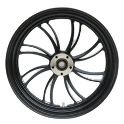 PartzBiz HD MW37-826 - Ultima 37-826 Black Cut Vortex Front Motorcycle Wheel 18"x3.5" Dual Rotor PartzBiz HD MW37-826 - Ultima 37-826 Black Cut Vortex Front Motorcycle Wheel 18"x3.5" Dual Rotor