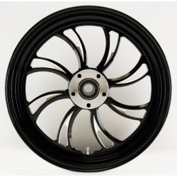 PartzBiz HD MW37-827 - Ultima 37-827 Black CNC Vortex Front Motorcycle Wheel 16"x3.5" Dual Rotor Harley custom chopper motorcycle bike upgrade best replacement rim style PartzBiz HD MW37-827 - Ultima 37-827 Black CNC Vortex Front Motorcycle Wheel 16"x3.5" Dual Rotor Harley custom chopper motorcycle bike upgrade best replacement rim style
