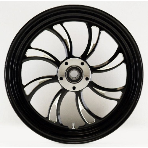 PartzBiz HD: 4401646-Ultima 37-827 Black CNC Vortex Front Motorcycle Wheel 16"x3.5" Dual Rotor Harley custom chopper motorcycle bike upgrade best replacement rim style PartzBiz HD: 4401646-Ultima 37-827 Black CNC Vortex Front Motorcycle Wheel 16"x3.5" Dual Rotor Harley custom chopper motorcycle bike upgrade best replacement rim style