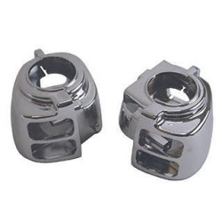 PartzBiz HD MW47-230 - ชุดตัวเรือนสวิตช์แฮนด์รถ Ultima 47-230 Chrome 96+ Harley Davidson Big Twin | 47-230