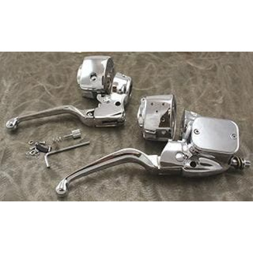 PartzBiz HD: 4401651-Ultima 47-256 Chrome Handlebar Control Kit 9/16" Bore MC 96-04 H-D Sportster XL | 47-256 PartzBiz HD: 4401651-Ultima 47-256 Chrome Handlebar Control Kit 9/16" Bore MC 96-04 H-D Sportster XL | 47-256