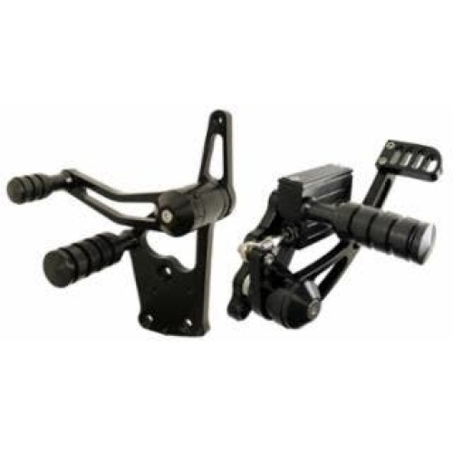 PartzBiz HD: 4401653-Ultima 47-331 Black Billet Aluminum Forward Controls 2000+ Harley Big Twin 