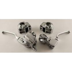 PartzBiz HD MW47-705 - ชุดควบคุมแฮนด์ Ultima 47-705 Chrome 11/16 ” Bore MC 96-07 Harley Touring | 47-705