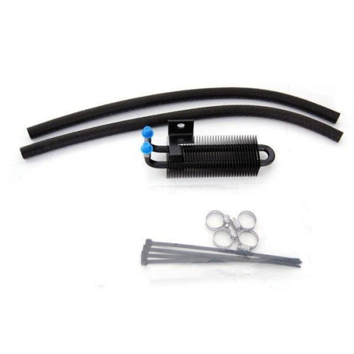 PartzBiz HD: 4401620-Ultima 73-33 สีดำ Mini Oil Cooler Kit Custom Harley Shovelhead สไตล์ FL FLT dyna softail vrod sportster electra glide แผนที่