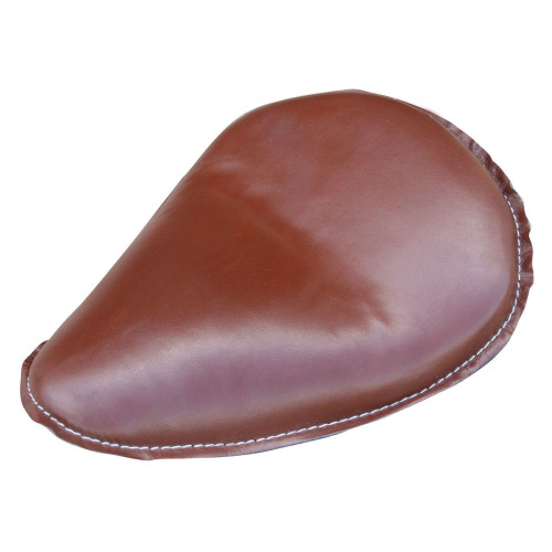 PartzBiz HD: 4401583-Ultima 76-746 9" Smooth Brown Leather Spring Mounted Solo Seat Harley FX FL XL Softail Rigid Sportster Custom Bobber