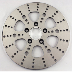 PartzBiz HD MW90-790 - Ultima 90-790 Polished 11.8" Kool Kat Drilled Front Brake Rotor Harley 84-Up custom performance upgrade replacement best motorcycle bike chopper bagger disc brakes PartzBiz HD MW90-790 - Ultima 90-790 Polished 11.8" Kool Kat Drilled Front Brake Rotor Harley 84-Up custom performance upgrade replacement best motorcycle bike chopper bagger disc brakes