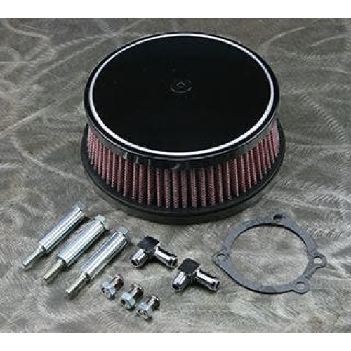PartzBiz HD: 4401523-Ultima 12-206 Black Classic Smooth Cover Air Cleaner Filter Kit Harley & Custom High Performance PartzBiz HD: 4401523-Ultima 12-206 Black Classic Smooth Cover Air Cleaner Filter Kit Harley & Custom High Performance