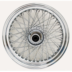 PartzBiz HD MW36-347 - Ultima Chrome 80 Spoke 16" x 3.0" Front Wheel for 1984-1999 FXST and FXDWG chopper classic old school wire custom bagger replacement best for performance motorcycle PartzBiz HD MW36-347 - Ultima Chrome 80 Spoke 16" x 3.0" Front Wheel for 1984-1999 FXST and FXDWG chopper classic old school wire custom bagger replacement best for performance motorcycle