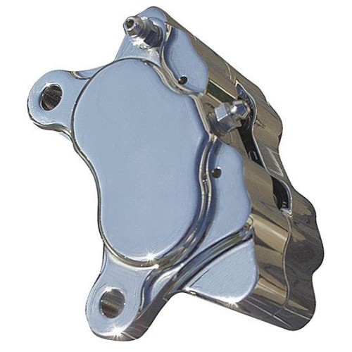 PartzBiz HD: 4401511-Ultima Polished Billet Aluminum 4 Piston Brake Caliper 90-675 Custom Harley touring sportster softail dyna evolution twin cam