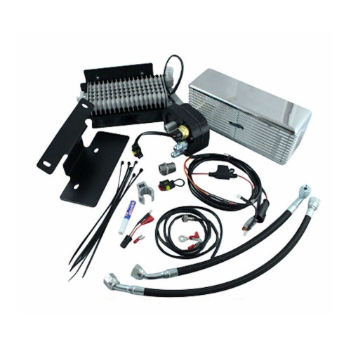 PartzBiz HD: 4401491-UltraCool RF-1SS ชุดออยคูลเลอร์สแตนเลส 99-08 Harley-Davidson Touring Bagger Dresser 0713-0146 07130146
