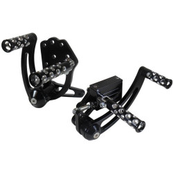 PartzBiz HD MU45844 - V-Factor Mid-USA 45844 Black Billet Forward Controls 00-17 Harley Davidson Softail FLST FXST Four 4 Speed Big Twin PartzBiz HD MU45844 - V-Factor Mid-USA 45844 Black Billet Forward Controls 00-17 Harley Davidson Softail FLST FXST Four 4 Speed Big Twin