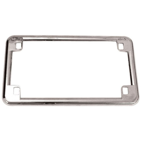 PartzBiz HD: 4401403-V Factor Chrome Motorcycle License Plate Tag Frame 7" x 4" Motorcycle Harley Metric
