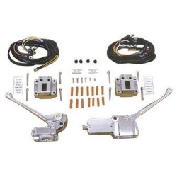 PartzBiz HD MU44705 - ชุดควบคุมแฮนด์บาร์สไตล์ OE Chrome V-Factor 44705 Harley FL XL 71-81 และแบบกำหนดเอง PartzBiz HD MU44705 - ชุดควบคุมแฮนด์บาร์สไตล์ OE Chrome V-Factor 44705 Harley FL XL 71-81 และแบบกำหนดเอง