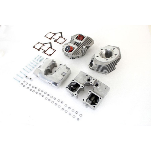 PartzBiz HD: 4401380-V-Twin 10-1128 Cylinder Head Set w/ Polished Rocker Box Harley Shovelhead 66-77 electra road street glide big twin davidson replica replacement best for performance