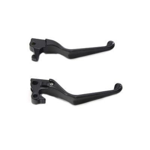 PartzBiz HD: 4401365-V-Twin 26-0983 Black V-Cut Hand Lever Set OE 44992-07 Harley XL 07-13 sportster 883 1200 best for performance upgrade control