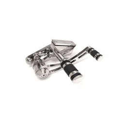 PartzBiz HD VT22-0760 - V-Twin 22-0760 Chrome Billet ชุดควบคุมไปข้างหน้า Harley Big Twin 58-99 PartzBiz HD VT22-0760 - V-Twin 22-0760 Chrome Billet ชุดควบคุมไปข้างหน้า Harley Big Twin 58-99