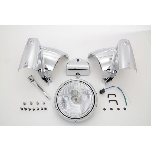 PartzBiz HD: 4401316-V-Twin 24-0355 Chrome 7" Headlamp Cowl Nacelle Assembly Harley FLH/T 86-13 PartzBiz HD: 4401316-V-Twin 24-0355 Chrome 7" Headlamp Cowl Nacelle Assembly Harley FLH/T 86-13