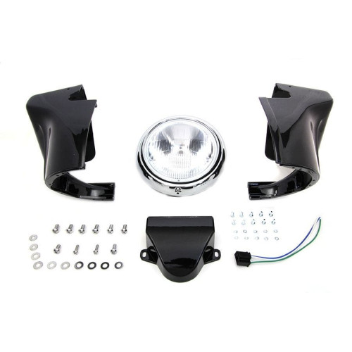 PartzBiz HD: 4401294-V-Twin 24-19647" Headlamp Nacelle Cowl Kit Black Harley Shovelhead FL 60-84 bodywork wind shield deflector davidson electra road street glide king best for upgrade replacement custom bagger bobber chopper electra glide road king street PartzBiz HD: 4401294-V-Twin 24-19647" Headlamp Nacelle Cowl Kit Black Harley Shovelhead FL 60-84 bodywork wind shield deflector davidson electra road street glide king best for upgrade replacement custom bagger bobber chopper electra glide road king street