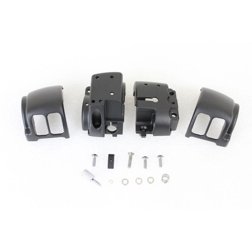 PartzBiz HD: 4401265-V-Twin 26-0847 Black Handlebar Control Switch Housing Kit 16-Up Harley Davidson Softail Custom Button Accents Upgrade Replacement