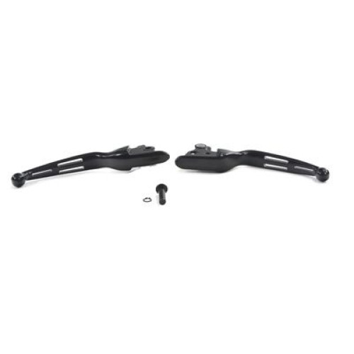 PartzBiz HD: 4401268-V-Twin 26-2113 Black Drilled Hand Lever Set 3-Hole Harley FLT Touring 08-13 throttle wire best for buy davidson handlebar electra road street glide king