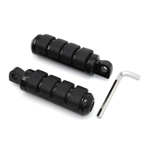 PartzBiz HD: 4401243-V-Twin 27-1457 Black Small Cats Paw Footpeg Rubber Pad Harley Davidson Motorcycle Pegs Aftermarket Custom chopper bike Blackout Replacement Upgrade 5091590T 4911098 5013095A