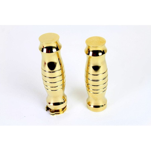 PartzBiz HD: 4401253-V-Twin 28-0460 Billet Brass Handlebar Profile Barrel Grip Set 84-17 Harley Davidson FLT Tour Glide Road Glide Handle Bar Grips 
