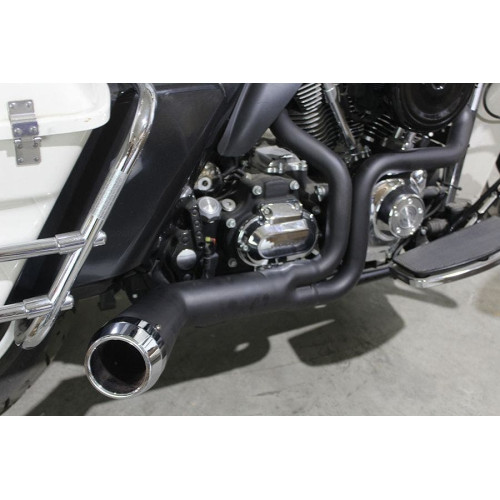 PartzBiz HD: 4401263-V-Twin 29-0024 FLT Offset Megaphone 2:1 1-3/4 Exhaust Black Chrome Tip FLT 06-16 PartzBiz HD: 4401263-V-Twin 29-0024 FLT Offset Megaphone 2:1 1-3/4 Exhaust Black Chrome Tip FLT 06-16
