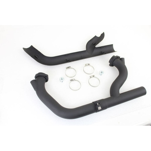 PartzBiz HD: 4401225-V-Twin 29-0207 Black 2:1 Siamese 1-3/4" Exhaust Header Set Harley Davidson Sportster Softail Touring XL FL 86-Up Custom Best Performance Upgrade Replacement Pipes Kit 