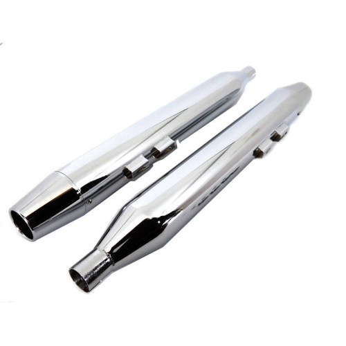 PartzBiz HD: 4401238-V-Twin 30-0639 Muffler Set with Chrome Long Tapered End Tips Harley FLT 95-16 electra road street glide king best for upgrade exhaust davidson replacement oem PartzBiz HD: 4401238-V-Twin 30-0639 Muffler Set with Chrome Long Tapered End Tips Harley FLT 95-16 electra road street glide king best for upgrade exhaust davidson replacement oem
