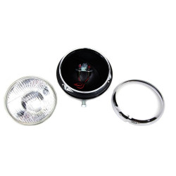 PartzBiz HD VT33-1509 - V-Twin 33-1509 Chrome 7 ” 6 โวลต์ไฟหน้าไฟหน้า Replica Harley K & XLH 52-58 PartzBiz HD VT33-1509 - V-Twin 33-1509 Chrome 7 ” 6 โวลต์ไฟหน้าไฟหน้า Replica Harley K & XLH 52-58
