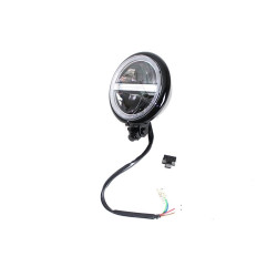 PartzBiz HD VT33-1593 - V-Twin 33-1593 5-3/4 ” ไฟหน้า LED สไตล์ Bates สีดำ Harley & Custom Universal PartzBiz HD VT33-1593 - V-Twin 33-1593 5-3/4 ” ไฟหน้า LED สไตล์ Bates สีดำ Harley & Custom Universal