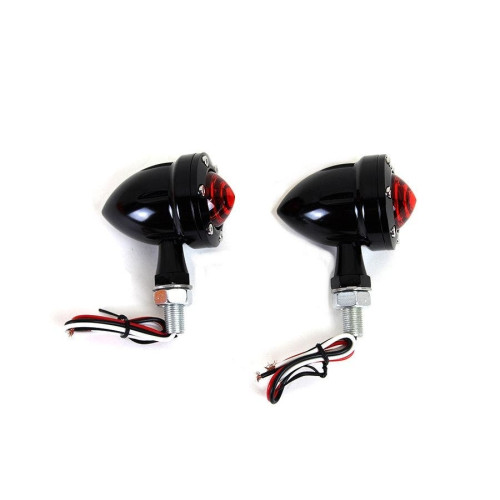 PartzBiz HD: 4401177-V-Twin 33-1654 Wyatt Gatling Bullet 12V Amber LED Motorcycle Turn Signals Harley Davidson Softail Bullet Best New Upgrade Replacement PartzBiz HD: 4401177-V-Twin 33-1654 Wyatt Gatling Bullet 12V Amber LED Motorcycle Turn Signals Harley Davidson Softail Bullet Best New Upgrade Replacement
