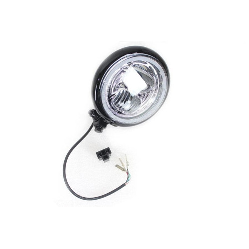 PartzBiz HD: 4401147-V-Twin 33-1771 5-3/4" Bates Style LED Headlamp Chrome Harley & Custom Universal PartzBiz HD: 4401147-V-Twin 33-1771 5-3/4" Bates Style LED Headlamp Chrome Harley & Custom Universal