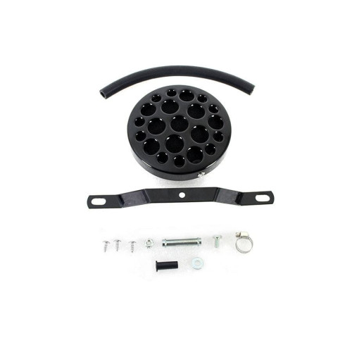 PartzBiz HD: 4401154-V-Twin 34-0010 Wyatt Gatling Black Drilled Air Cleaner Harley Shovelhead 72-84 PartzBiz HD: 4401154-V-Twin 34-0010 Wyatt Gatling Black Drilled Air Cleaner Harley Shovelhead 72-84