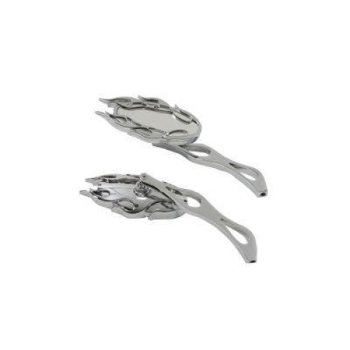 PartzBiz HD: 4401124-V-Twin 34-1245 Fireball Mirror Set Billet Chrome Pair Harley Metric 65-Up electra street road glide king softail dyna best for custom chopper bagger skull PartzBiz HD: 4401124-V-Twin 34-1245 Fireball Mirror Set Billet Chrome Pair Harley Metric 65-Up electra street road glide king softail dyna best for custom chopper bagger skull