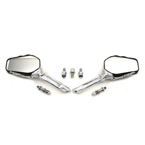 PartzBiz HD: 4401125-V-Twin 34-1319 Skeleton Mirror Set with Bone Shaped Stems Chrome Harley 65-Up electra street road glide king softail dyna best for custom chopper bagger skull PartzBiz HD: 4401125-V-Twin 34-1319 Skeleton Mirror Set with Bone Shaped Stems Chrome Harley 65-Up electra street road glide king softail dyna best for custom chopper bagger skull