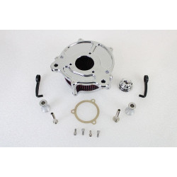 PartzBiz HD VT34-1712 - V-Twin 34-1712 Chrome Exposed Air Filter Cleaner Kit 93-17 Harley Davidson Softail Dyna Touring Intake อัพเกรดชุดเปลี่ยน PartzBiz HD VT34-1712 - V-Twin 34-1712 Chrome Exposed Air Filter Cleaner Kit 93-17 Harley Davidson Softail Dyna Touring Intake อัพเกรดชุดเปลี่ยน