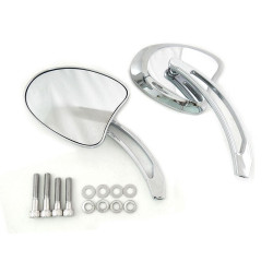 PartzBiz HD VT34-1599 - V-Twin 34-1959 Chrome Mini Tapered Mirrors Short Slotted Stem Harley Metric '65+ electra street road glide king softail dyna best for custom chopper bagger skull best for buy PartzBiz HD VT34-1599 - V-Twin 34-1959 Chrome Mini Tapered Mirrors Short Slotted Stem Harley Metric '65+ electra street road glide king softail dyna best for custom chopper bagger skull best for buy
