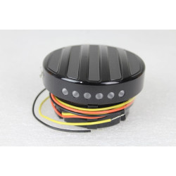 PartzBiz HD VT38-0989 - V-Twin 38-0989 สีดำ LED Ribbed Style Fuel Gauge & ชุดฝาเกลียว Harley 96-17 PartzBiz HD VT38-0989 - V-Twin 38-0989 สีดำ LED Ribbed Style Fuel Gauge & ชุดฝาเกลียว Harley 96-17
