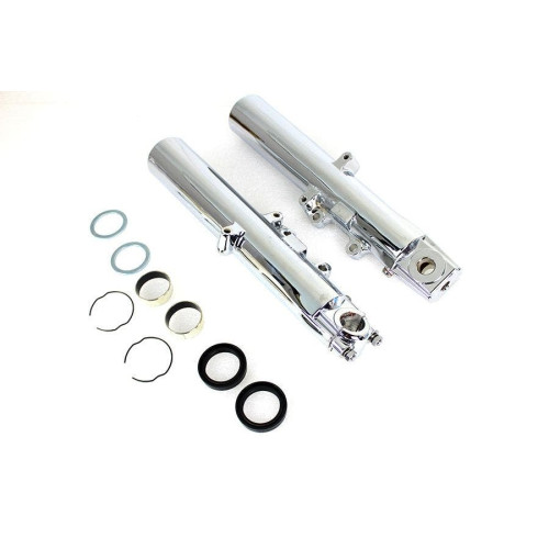 PartzBiz HD: 4401093-V-Twin 41mm Chrome Lower Fork Slider Set OE Repl 45500167 Harley FLT 00-13 PartzBiz HD: 4401093-V-Twin 41mm Chrome Lower Fork Slider Set OE Repl 45500167 Harley FLT 00-13