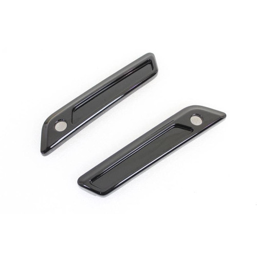 PartzBiz HD: 4401066-V-Twin 42-1165 Wyatt Gatling Black Metal Saddlebag Latch Handle Covers 14-Up Harley Davidson FLT Road Glide Trim Bezel Accent Upgrade Replacement