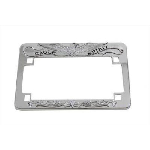 PartzBiz HD: 4401072-V-Twin 42-9971 Chrome 4 x 7 Eagle Spirit Motorcycle License Plate Frame Bracket Harley indian Custom Chopper Bike Vintage Bobber Touring Softail PartzBiz HD: 4401072-V-Twin 42-9971 Chrome 4 x 7 Eagle Spirit Motorcycle License Plate Frame Bracket Harley indian Custom Chopper Bike Vintage Bobber Touring Softail
