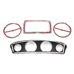 PartzBiz HD VT42-9997 - V-Twin 42-9997 Chrome Inner Fairing Trim Kit Harley Batwing FLH Touring 14-16 electra street glide