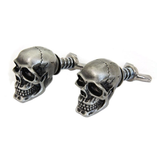 PartzBiz HD: 4401022-V-Twin 48-1625 Silver Skull Zombie License Plate Tag Mounting Bolts Screws Nuts Universal Custom Car truck hot rod ratr rod motorcycle bike chopper Harley Metric Indian Suzuki Yamaha Victory Honda Fasteners PartzBiz HD: 4401022-V-Twin 48-1625 Silver Skull Zombie License Plate Tag Mounting Bolts Screws Nuts Universal Custom Car truck hot rod ratr rod motorcycle bike chopper Harley Metric Indian Suzuki Yamaha Victory Honda Fasteners