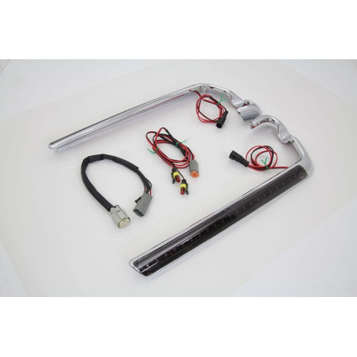 PartzBiz HD: 4401024-V-Twin 49-0000 Chrome Saddlebag LED Lamp Kit 14-18 Harley FLH/T Repl OE 68000082 Touring Bagger Dresser