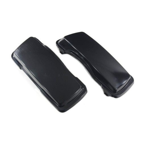 PartzBiz HD: 4400996-V-Twin 49-2730 Black ABS Pre-Drilled Saddlebag Lids Pair 93-13 Harley FLT FLHT Tour Road Electra Glide Bagger Touring Dresser Saddle Bag Plastic Unpainted Custom Vintage Motorcycle Chopper Bike Stretched Bags Upgrade Replacement