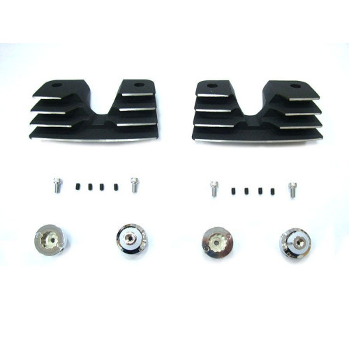 PartzBiz HD: 4400898-V-Twin Wrinkle Black Finned Spark Plug Head Bolt Covers Harley Twin Cam 99-17 | 42-1153