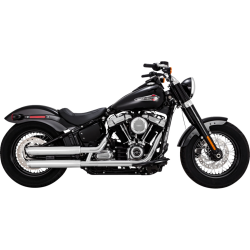PartzBiz HD VH-16376 - Vance & Hines 16376 Chrome Twin Slash 3 ” Slip On ท่อไอเสีย Softail M8 18-23